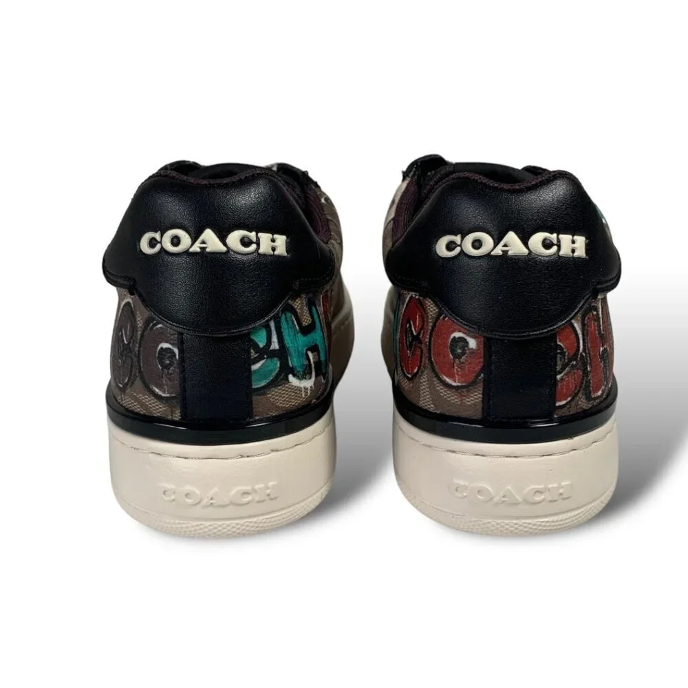 NWT Coach X Clip Mint + Serf Sneakers Sz.9 Low Top Signature Khaki Multi Canvas - Picture 4 of 16